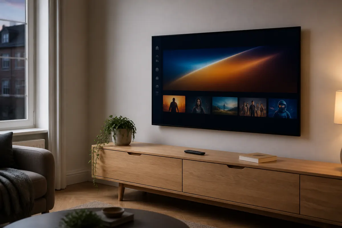 Living room TV ready for IPTV Otopay setup